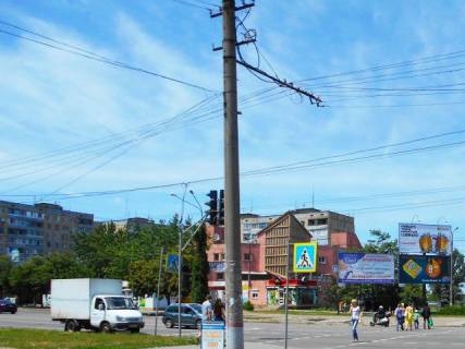 Billboard A in Krivy Rig, 6x3  Velikogo V. st., 59 - Kustanaevska st., ("Budinok Mod") ,vid Artema pl. Photo 1
