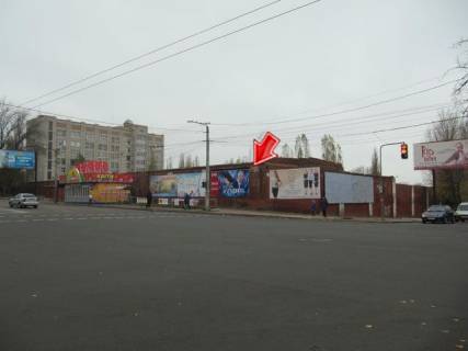 Билборд A в Кропивницкий (Кировоград), 6x3  Чикаленка вул., (військова частина) (фасад) фото 1