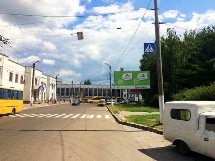 Билборд A в Житомире, 6x3  Привокзальная пл., 1 ( ЖД вокзал Житомир,Ринок Привокзальний) фото 1