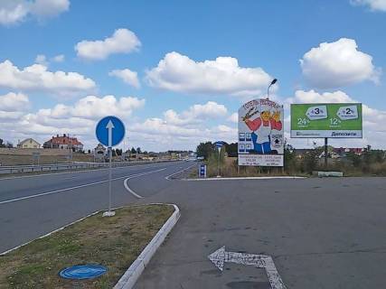 Билборд A в Великій Омеляні, 6x3  Київськая траса, в'їзд зі  Львова (№1, АЗС "Укрнафта") фото 1