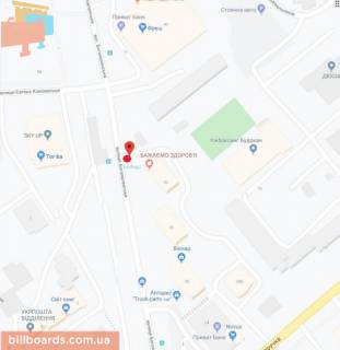 Білборд, Бігборд (Борд)  A у Рівному, 3х6  м. Рівне вул. Богоявленська (колишня Черняка), навпроти зупинки громадського транспорту (біля супермаркетів ”Фреш” , ”NOVUS” , "Torba") схема