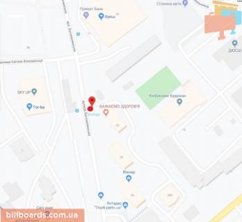 Билборд B в Ровно, 3х6  м. Рівне вул. Богоявленська (колишня Черняка), навпроти зупинки громадського транспорту (біля супермаркетів ”Фреш” , ”NOVUS” , "Torba") схема