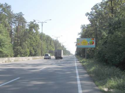 Билборд A в Киеве, 6x3  Велика Кільцева дорога, після 1300 метрів руху від Гостомельського шосе схема