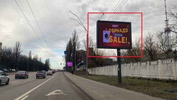 Видеоборд A в Киеве, 3.14x2.32  Олени Теліги вул., 2 , 250 м від вул. Дегтярівська, навпроти вул. Гонти - 400571 схема