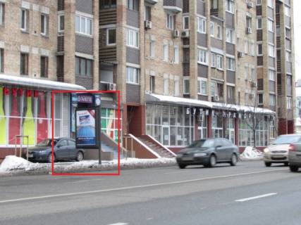 Ситилайт B в Львове, 1.86м х1.27м  Набережно-Лугова, 11 схема