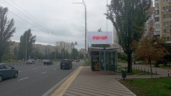 Видеоборд A в Киеве, 6x3  просп. Володимира Івасюка (Героїв Сталінграда)/Сантьяго-де-Чілі пл., рух в напрямку ст.м."Мінська" - 380228 схема