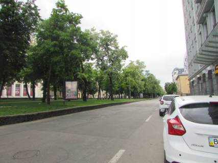 Ситилайт A в Киеве, 1.2x1.8  Нижній Вал, 60 метрів руху від вул. Набережно-Хрещатицька, бульварна частина схема