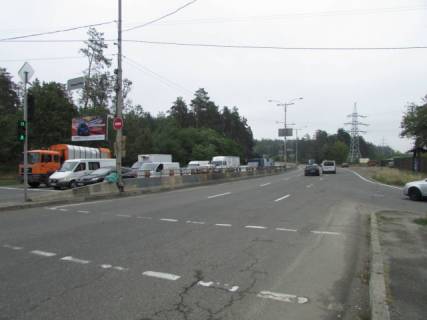 Білборд, Бігборд (Борд)  B у Львові, 3м x 6м  Велика Кільцева дорога / Гостомельське шоссе / Міська вулиця (напрямок руху до Оболоні, ліворуч) схема