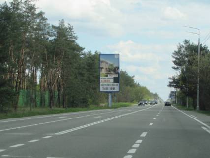 Бэклайт B в Львове, 8м х 4м  Столичне шосе / Конча Озерна, рух із Киева, ліворуч схема