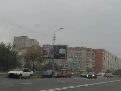Билборд B в Львове, 3м x 6м  Сержа Лифаря (Сабурова), 5  (рух до пр-ту Червоної Калини (Маяковського), ліворуч) схема