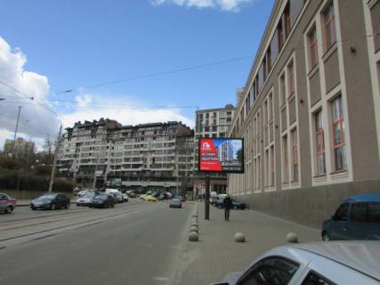 Видеоборд A в Киеве, 3.14x2.32  Глибочицька вул.17-/Соляна вул. (світлофор), БЦ "Велес", навпр. парку Гейдара Алієва - 379401 схема