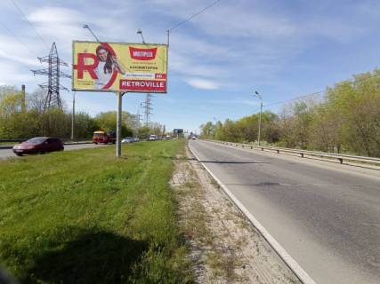 Білборд, Бігборд (Борд)  A у Києві, 6x3  Богатирська (розподілювач) озеро Андріївське, рух в напрямку від Почайної (Петрівки) схема