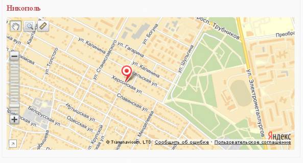 Билборд A в Никополе, 3х6  перехрестя вул. Херсонської та вул. Поромної (Крупської) схема