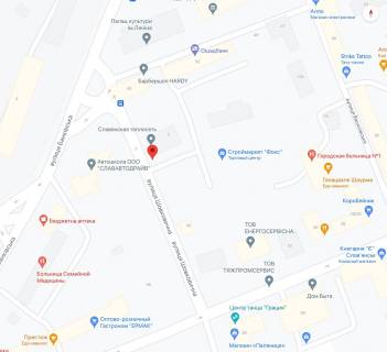 Билборд A в Славянске, 3х6  вул.Шовковична (район будівельного супермаркету "Фокс") схема