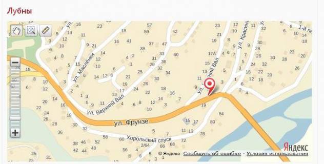 Билборд B в Лубнах, 3х6  вул.Хорольский спуск, напроти будинку №84 схема