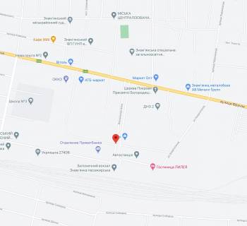 Билборд A в Знаменке, 3х6  вул. Привокзальна (біля буд.№1) схема