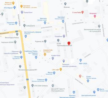 Билборд B в Ромнах, 3х6  вул. Петра Калнишевського, 35 схема