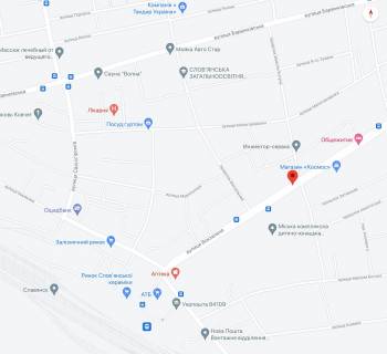 Билборд A в Славянске, 3х6  вул.Вокзальна, 40 (розподільча смуга руху) схема