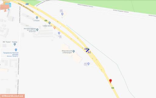 Билборд A в Киеве, 3*6 м  Академіка Заболотного, 158 (в сторону Одесской площади) схема