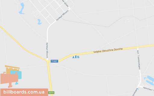 Билборд B в Киеве, 3*6 м  Большая Кольцевая дорога (в направлении Гостомеля, Бучи) схема