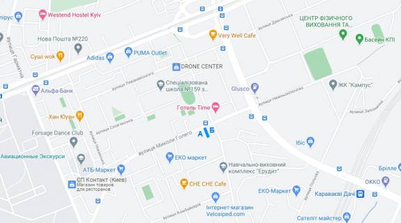 Билборд A в Киеве, 3*6 м  ул. Николая Голего (Л-Кумача), 5 в сторону ул. В. Гетьмана схема