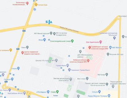 Білборд, Бігборд (Борд)  A у Києві, 3*6 м  Велика Кольцевая_300метров (до перехрестя, в стороя Вишгорода, Гостомеля, Бучі) схема