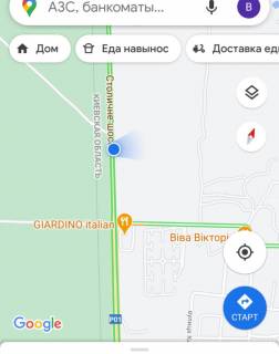 Билборд B в Козине Столичне шосе (орієнтир ресторан GIARDINO) напрямок із Києва схема