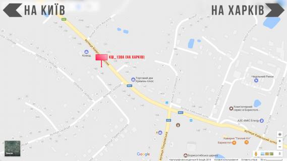 Билборд  в Борисполе Траса Е40, вул. Київський Шлях, 138  перед розвилкою схема