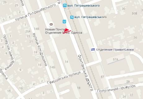 Білборд, Бігборд (Борд)  A у Одесі Фонтанская дорога, 14-А схема