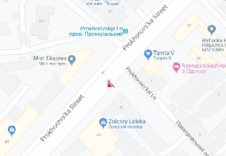 Билборд A в Одессе Прохоровская ул., 43 схема