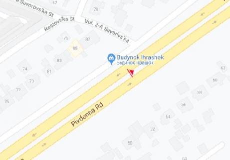 Билборд A в Одессе Южная дорога, 85 схема