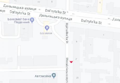 Билборд A в Одессе Михайловская ул. - Дальницкая ул., 5 схема