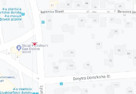 Билборд B в Одессе Люстдорфская дорога, 94а схема