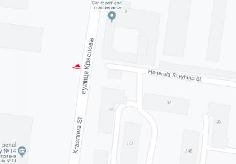Білборд, Бігборд (Борд)  A у Одесі Краснова, 34 ул. - Генерала Швигина ул. схема