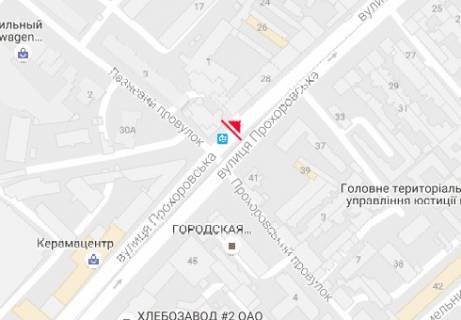 Білборд, Бігборд (Борд)  A у Одесі Прохоровская ул., 28 схема