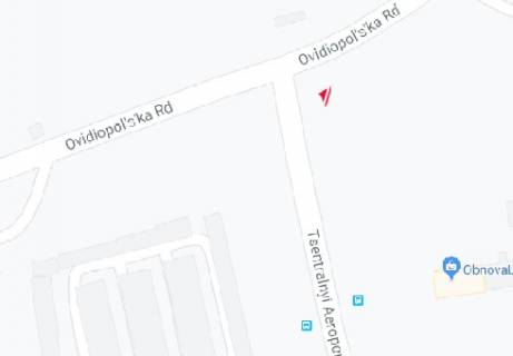 Билборд A в Одессе Овидиопольская дорога - Центральний Аэропорт ул. схема