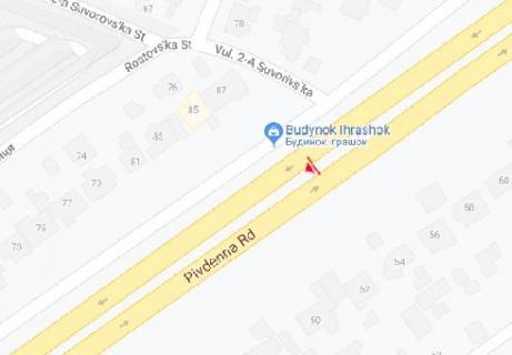 Билборд B в Одессе Южная дорога, 85 схема