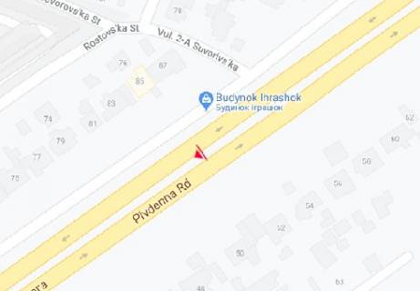 Білборд, Бігборд (Борд)  B у Одесі Южная дорога, 55 схема