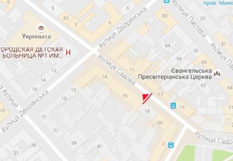 Ситилайт A в Одессе, 1.8x1.2  Садова вул., 18 схема