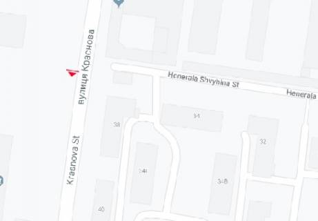 Білборд, Бігборд (Борд)  B у Одесі Краснова, 34 ул. - Генерала Швигина ул. схема