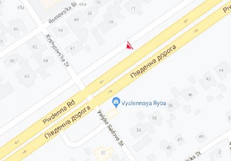Билборд B в Одессе Южная дорога, 69 схема