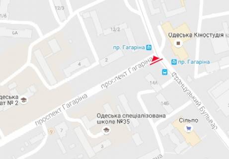 Скроллер A в Одессе Французский б-р. - Лесі Українки просп. (Гагаріна  просп.) - 237406 схема