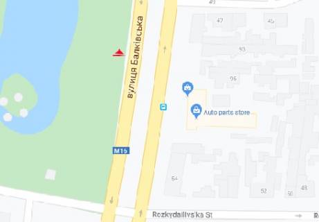 Билборд A в Одессе Балковская ул., 95 напротив схема