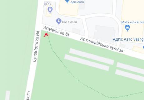 Бэклайт B в Одессе Люстдорфская дорога - Артилерийская ул. схема