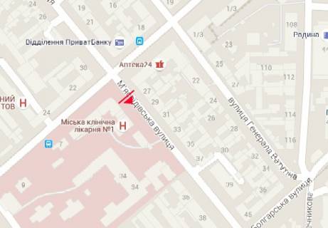 Билборд B в Одессе Мясоедовская ул., 32 - Б. Хмельницкого ул. схема