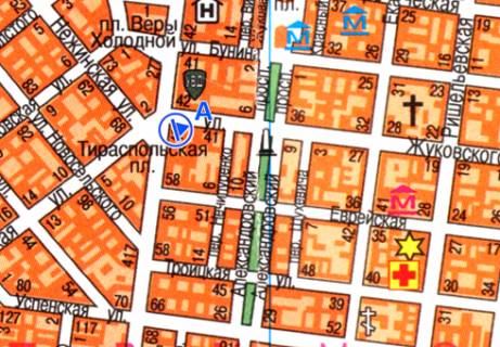 Scrolller, Scroll A in Odessa Zukovskogo st., 45 - Tiraspol'skaa pl. - 237234 scheme