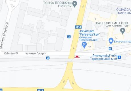 Билборд A в Одессе, 3x6  Пересыпский мост А схема