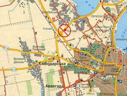Билборд A в Одессе, 3х6  Клеверный мост Усатово №1 В схема