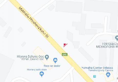 Билборд B в Одессе Грушевского Михаила ул., 41 схема