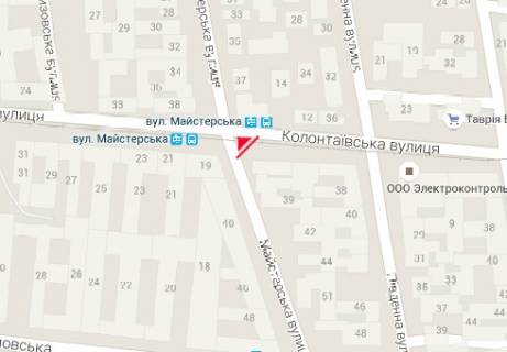Билборд A в Одессе Колонтаевская ул. - Мастерская ул., 39 схема